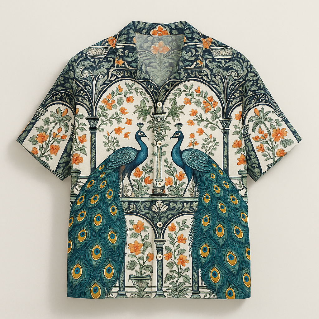 PEACOCK PALACE CUBAN SHIRT