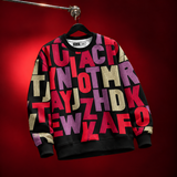Alphabetical Retro Printed Sweatshirt