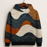 Aurelia Waves Printed Hoodie
