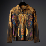 Elephant Printed Full Sleves T-Shirt