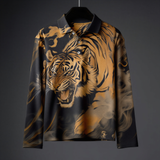 Golden Tiger Printed Full Sleves T-Shirt