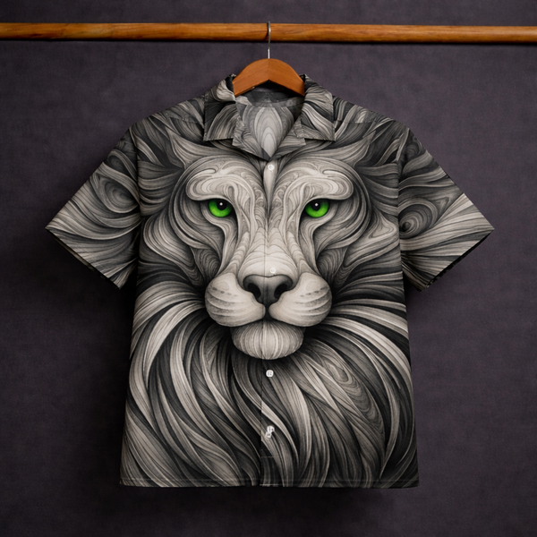 GREY TIGER CUBAN SHIRT
