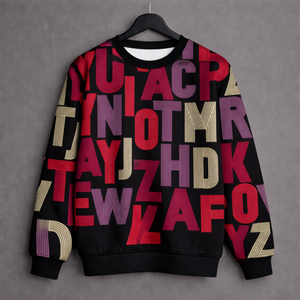 Alphabetical Retro Printed Sweatshirt
