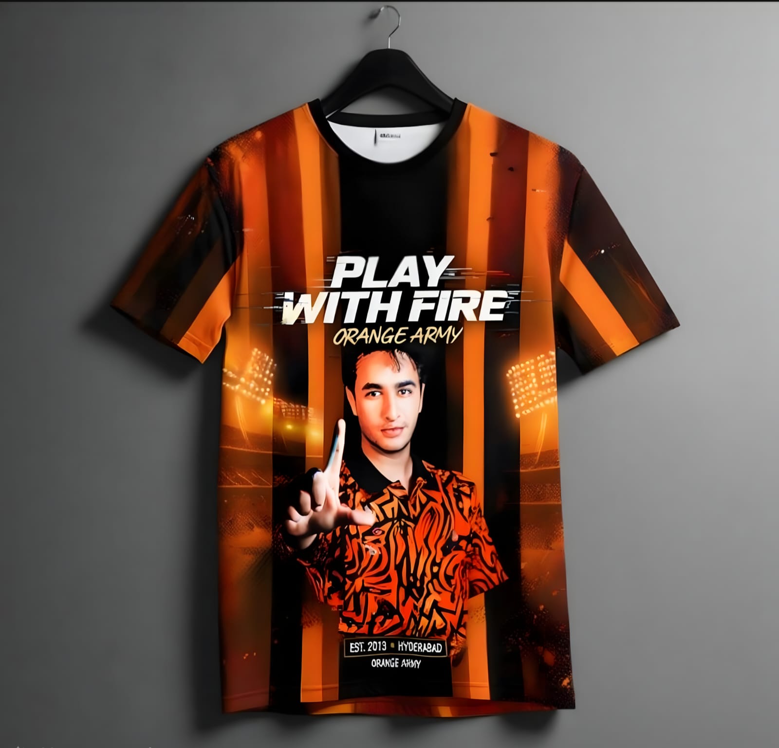 SRH Orange Army Printed T- Shirt