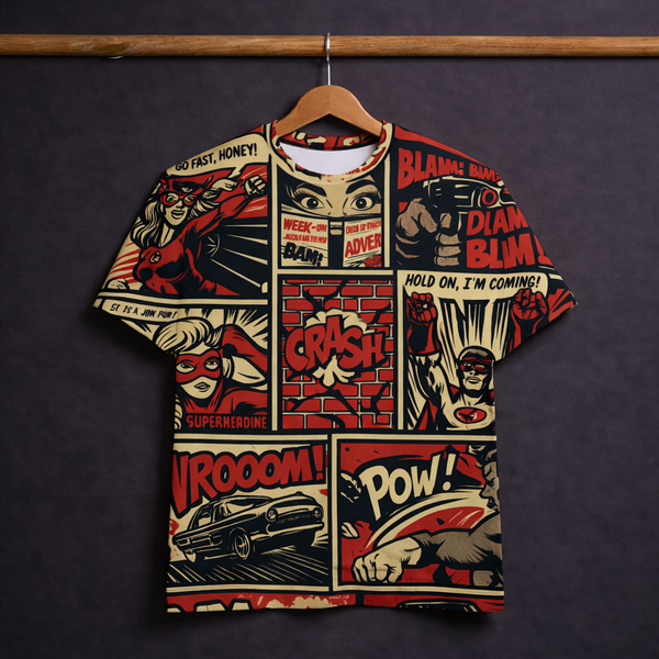 Retro Heroics Printed T-shirt