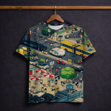 Urban Pixelscape Printed T-shirt